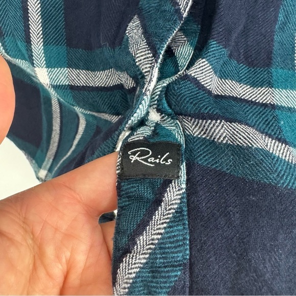 Rails Hunter Plaid Front Button Closure Shirt Blue Green Size Small SM S - Picture 5 of 11